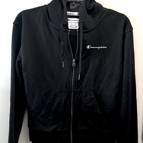 Champion Womens Powerblend Fleece Hoodie Script Logo, jacket, sweatshirt - Picture 8 of 9